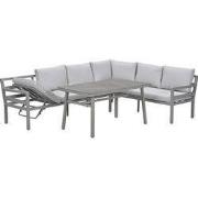 Corsica  lounge-diningset rechts  taupe/valley sand