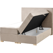 MAJOR - Boxspring - Taupe - 120 x 200 cm - Stof