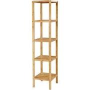 Badkamerrek met 5 planken - H146 cm