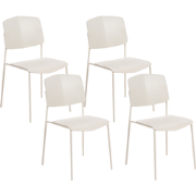 ASTORIA - Eetkamerstoel set van 4 - Beige - Plastic
