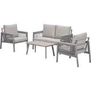 Preci aluminium loungeset - taupe - desert sand