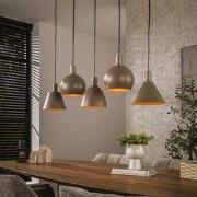 Hanglamp Sienna 5-lichts Beige 120 cm