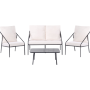 USTICA - Loungeset 4-zits - Zwart - Staal