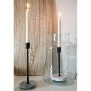 Kandelaar Marmer-10x21cm-Incl. 5 witte kaarsen-Housevitamin