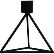 Kandelaar Driehoek + 5 witte kaarsen-12x13cm-Metaal-Zwart-Housevitamin