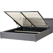 ARMELLE - Tweepersoonsbed - Donkergrijs - 180 x 200 cm - Stof