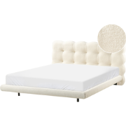 SOULISSE - Tweepersoonsbed - Off-white - 160 x 200 cm - Bouclé