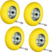 ECD Germany 4x Kruiwagenwiel gemaakt van lekbestendig PU - banden met ...