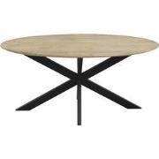 QUVIO Eettafel Sofia – Ovaal – 160x90 cm – Naturel V2