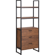 TIFTON - Boekenkast - Donkere houtkleur - 3 planken- MDF