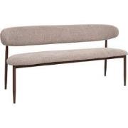 Eetkamerbank - Taupe/Walnoot - 180x55x77cm - Alexia