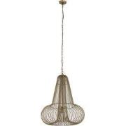 PTMD Aluesi Antique Brass Iron Wired Hanging Lamp