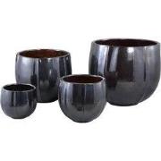 PTMD - Pot Ayasha - Zilver - 47x47x41cm - Set van 4