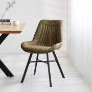 Set van 4 Eetkamerstoelen Jada Groen Eco-leer - Zonder Armleuningen