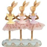 Clayre & Eef Decoratie Beeld Konijn 23x8x25 cm Bruin Kunststof