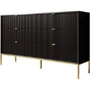 Meubella - Ladekast Navil 2 - Zwart - 154 cm