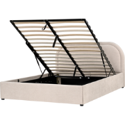 QUILLIEN - Bed opbergruimte - Lichtbeige - 140 x 200 cm - Polyester