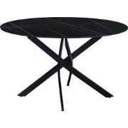 Eettafel Vivian marmerlook zwart