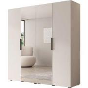 Meubella - Kledingkast Marquesa - Wit - 200 cm - Met spiegel