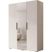 Meubella - Kledingkast Marquesa - Wit - 150 cm - Met spiegel