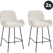 2x Barkruk Lily - Ivoor (Set van 2)