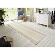 Loper Designer Velours - Lijstmotief / Kader - Laagpolig - Ivoor / Cre...