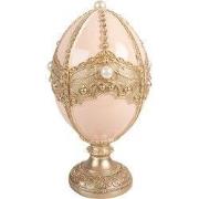 Clayre & Eef Decoratie Beeld Ei Ø 15x27 cm Roze Kunststof