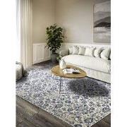 Villeroy & Boch - laagpolig vintage vloerkleed Ernest - Creme / Blauw ...