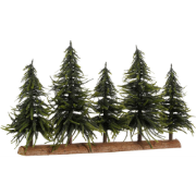 House of Seasons Decoratie Boomstam met Kunstkerstbomen - L80 x H40 cm...