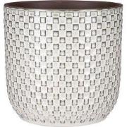 Mica Decorations Daan Bloempot - H21 x Ø22 cm - Wit