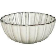 Mica Decorations Corfu Schaal - Set van 4 - Ø17 cm - Keramiek - Grijs