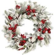 Mica Decorations Belfort Kerstkrans - Ø40 cm - Groen