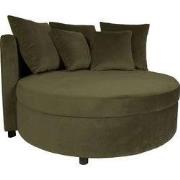 PTMD Fayen Velvet Green Fauteuil Half Round KD