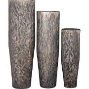 PTMD Deandra Silver Alu Sheet Pot Wavy Patt Rnd SV3