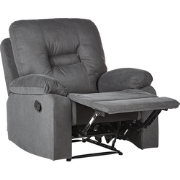 BERGEN II  - Fauteuil handmatig verstelbaar - Donkergrijs - Polyester