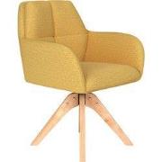 Housecraft Living Pete Eetkamerstoel Draaibaar Hout Okergeel