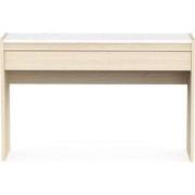 Consoletafel 1 lade decor eiken van draad en marmer L124,4 cm MELIA