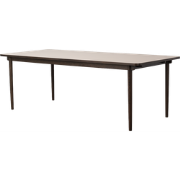 Fairmount verlengbare houten eetkamertafel donkereiken met beige tafel...