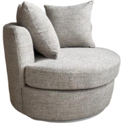 Draaifauteuil Beige Chenille Stof - 93x88x84cm - Thony