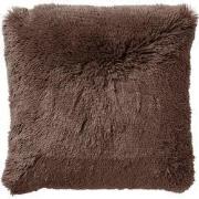 FLUFFY - Sierkussen 45x45 cm - superzacht - effen kleur - Chocolate Ma...