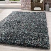 Hoogpolig vloerkleed - Lorium gemeleerd blauw/grijs/crème - 200 X 290 ...