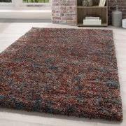 Hoogpolig vloerkleed - Lorium gemeleerd terra/blauw/beige - 80 X 150 C...