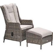 Garden Impressions Marbella loungestoel verstelbaar incl. voetenbank -...