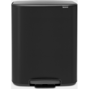 Bo Pedaalemmer, met 2 binnenemmers, 2 x 30 liter - Matt Black