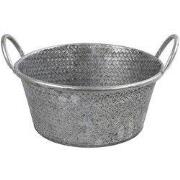 Plantenbak Ziva metaal ro 26x30.5x16 cm zink 1 stuk