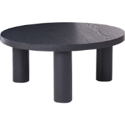 MAUMEE - Salontafel - Zwart - ø 80 cm - Vezelplaat