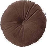 OLLY - sierkussen Ø40 cm - rond velvet - Chocolate Martini - bruin