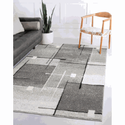 Belos Modern Grijs vloerkleed - Geblokt - 140 X 200 CM