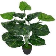 Alocasia polyester l32b32h40 cm grn kunstbloem zijde nepbloem