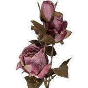 Clayre & Eef Kunstbloem Roos 70 cm Paars Kunststof